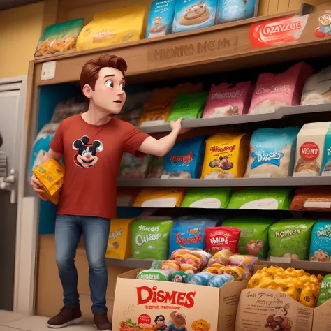 imagem Disney pixar homem fazendo compra em mercado 24h