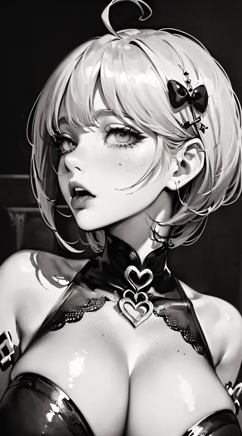 (((((((ink painting,monochromatic world, using only shades of black, white, and gray,dark style, grim,))))))(((cleavage dress,bd...