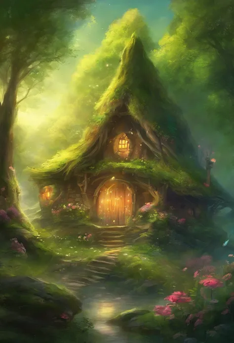 Forest Hut Fantasy Magic Spring