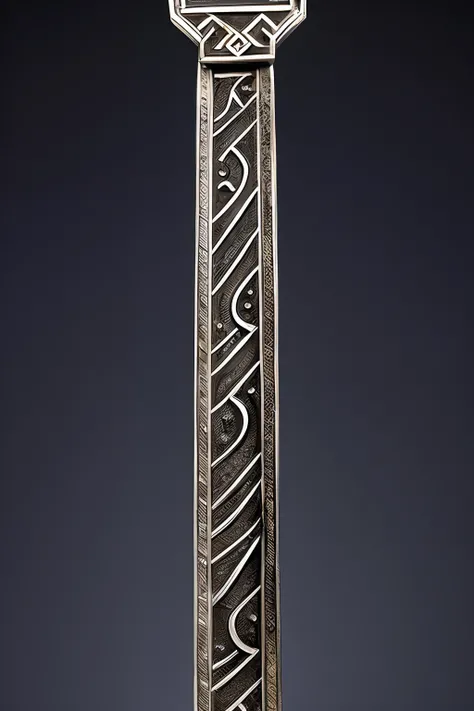 Three Thousand Year Silver Scepter, Made in North Africa, Preto velho, with spiral-shaped apex, feito 3,000 years ago, objeto envelhecido. Parte superior em formato espiral