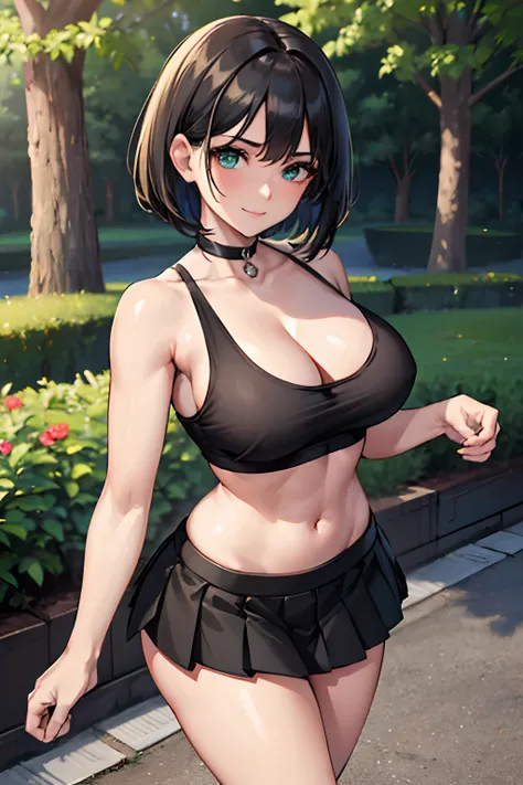 Ultra High Resolution, UHD, absurderes, RAW photo, Masterpiece, Best Quality, 8K, ultra-photorealistic, (1 girl), intricate details, ultra-detailed, detailed face, detailed body, dramatic lighting, beautiful lighting, standing up, blushing, smile, green ey...
