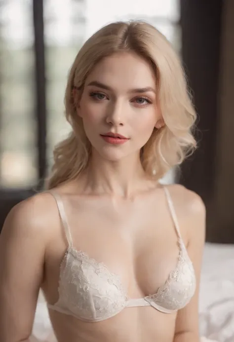 1womanl、(Super beautiful)、(beauitful face:1.5)、american、tall、(with spreading legs:1.2)、(white bra and pantie)、(high-heels)、makeup、blonde haircut pixie、pink lotus tattoo on the right shoulder, Luxurious necklace、A bracelet、anklets、(studio shoot)、Dark backgr...