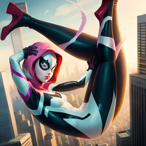 Spider-gwen gigante ciudad