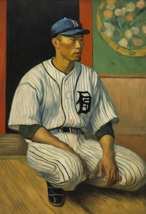 Van Gogh painted a portrait of Okada of the Hanshin Tigers