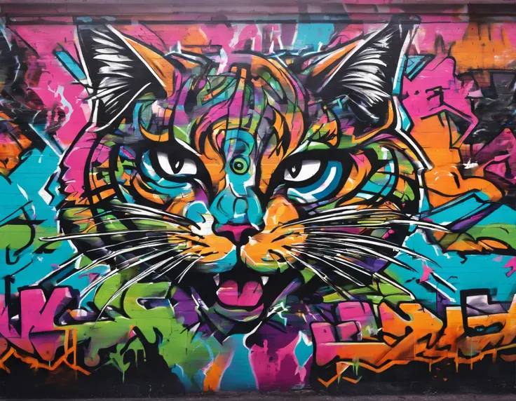 Chisha cat graffiti on halloween background, Graffiti Monster, graffiti painting, graffiti art, graffiti art, Wild Style Graffiti, Graffiti Art Style, Bold Graphic Graphite, bold graffiti, In graffiti style, Graffiti Ink, graffiti street art, Spray Art, Sp...