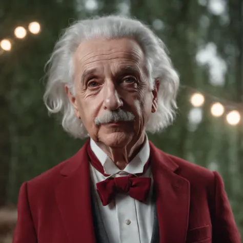 einstein 8K HD with red blazer