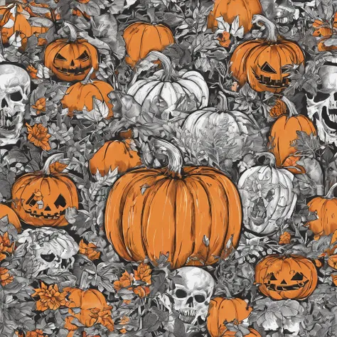 Halloween outfits（best qualtiy，8K pumpkin skeleton,Masterpiece）When the skeleton pumpkin appears，Bats only hear, unseen，Pumpkin girl，borgar，pumpkins，Bat explosion，That whistle echoed for a long time，Its like a prelude to impending death，The image of pumpki...