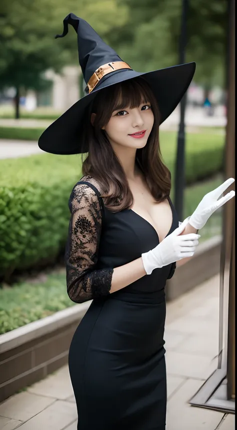 (top-quality、超A high resolution、​masterpiece:1.3)、(a tall and beautiful woman), Midhair with bangs, Detailed moisturized eyes, Textured skin, Best Quality, in 8K, blurry backround, ((thin-waist, skinny thigh:1.1, long legged)), (Colossal tits), Natural Col...