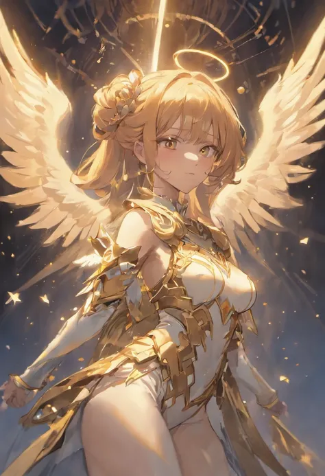 There is a woman with wings posing for a picture, beautiful cyborg angel girl, Epic angel wings, angel in plastic armor, full - body majestic angel, as a mystical valkyrie, beautiful angel, angel knight girl, beautiful female angel, angelic wings on her ba...