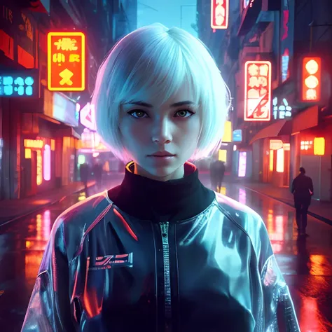 A russian girl, Cyberpunk aesthetics, action movie shot by Kon Satoshi, Very detailed lighting, Dramatic, trending digital art in Artstation 8k HD realistic detailed high definition, detalhado, textura da pele, hiper detalhado, textura de pele realista, me...