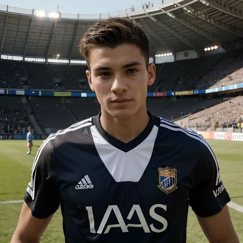 You described a 16-year-old boy, joueur de football talentueux, portant le maillot de Los Angeles FC . Il est sur le terrain, dribblent habilement les adversaires, create chances for his team and impress spectators with his agility and passion for the game...