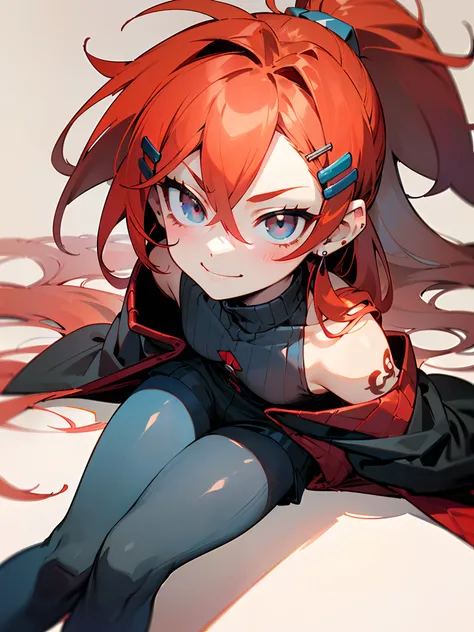 ((thigh-up portrait), 1 (masterpiece, sidelighting, finely detailed black eyes: 1.2), ((best quality)), ((masterpiece)), (highly detailed:1.3), anime, young girl, loli, small chest, childish body, black shirt, turtleneck, open shoulders, ((open coat with o...