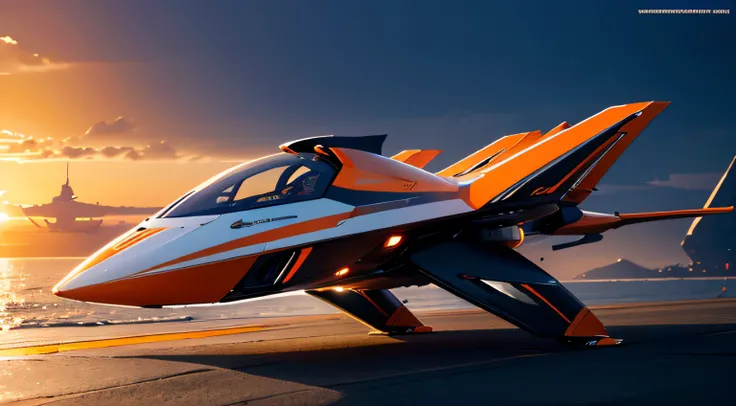 ultra-detailliert,ultra res,Small flying bodies,1-seater,Ships of the future,Spaceship,((top-quality)), ((​masterpiece)), (ighly detailed:1.3), Humanoid,orange colors,