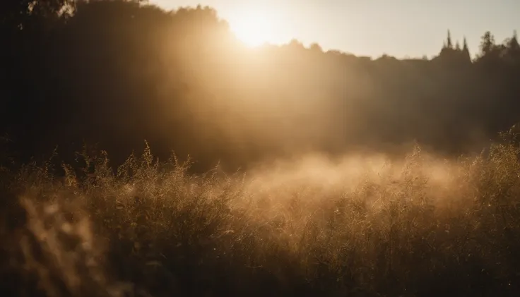 morning mist,sunlight shining through,Sunlight,the wind