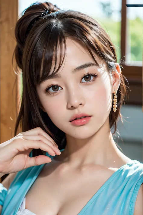 photo realistic, (Generate an image using the yayoi_mix MODEL) ,photo realistic, of the highest quality, (masutepiece:1.3), (8K, Photorealistic, Raw photo, Best Quality: 1.4), Japanese, (1girl in), Beautiful face, (Realistic face), (light brown hair), Beau...