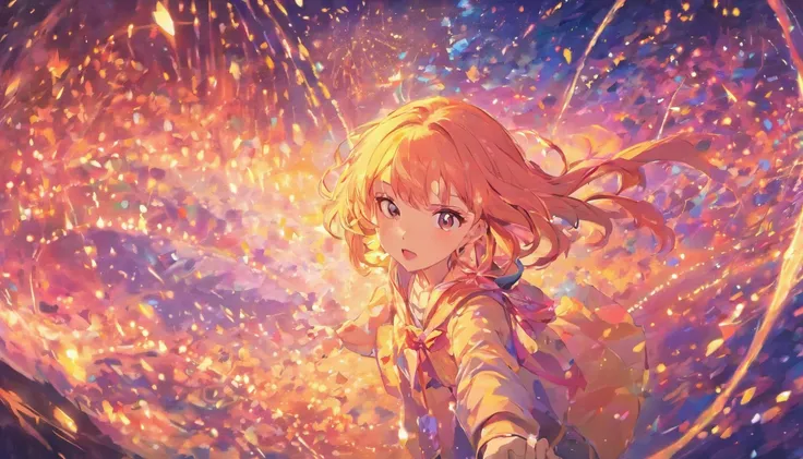 Anna was a young and energetic girl who lived in a small town. She was a dreamer, filled with curiosity for fantastical adventures. Anna was a cute and optimistic girl with long pink hair and yellow eyes .