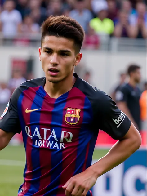 Homem Adolescente Soccer Player loiro in Barcelona