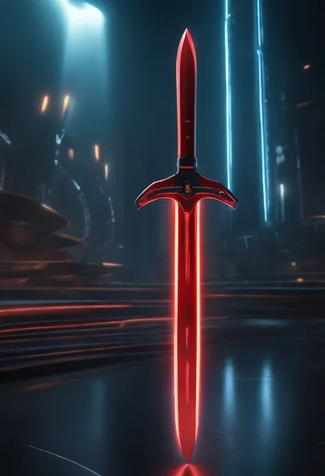 (highres,realistic,photorealistic:1.37),(best quality,4k,8k,highres,masterpiece:1.2),ultra-detailed,futuristic,red neon sword,isolated from background,sharp focus,studio lighting,vivid colors,physically-based rendering,detailed handle design,glowing blade,...