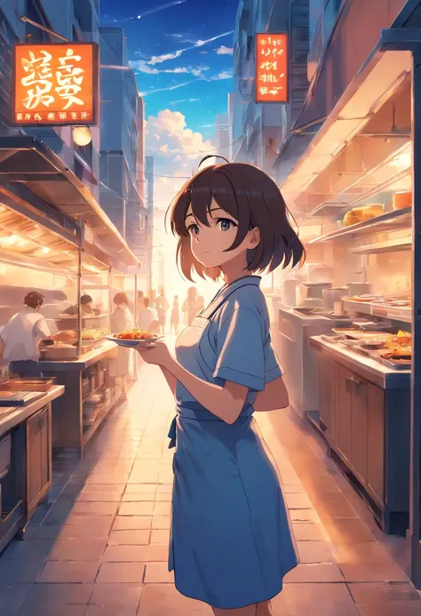 chef-d&#39;work, beste-Qualit, film encore, 1 fille, fille nuage, fille nue, flottant dans le ciel, gros plan, lumineux, joyeux, soft and warm lighting, coucher de soleil, (Sparks : 0,7)