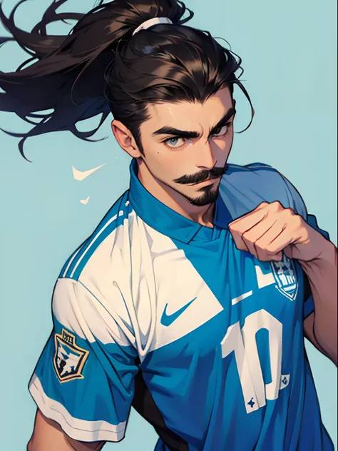 Homem Soccer Player adolescente, bigode