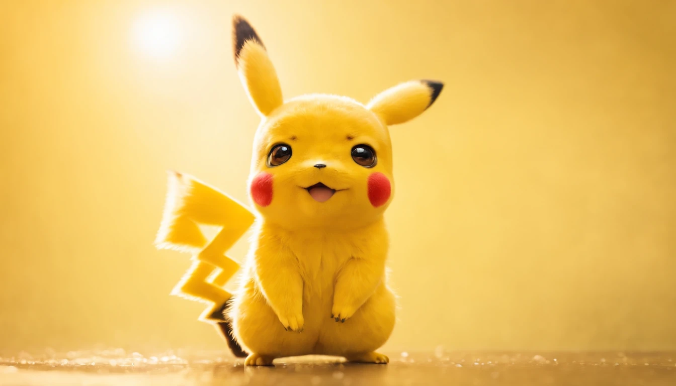 Pikachu yellow background mobile wallpapers are generated at will