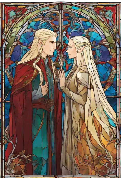 Thranduil ans Legolas facing each other