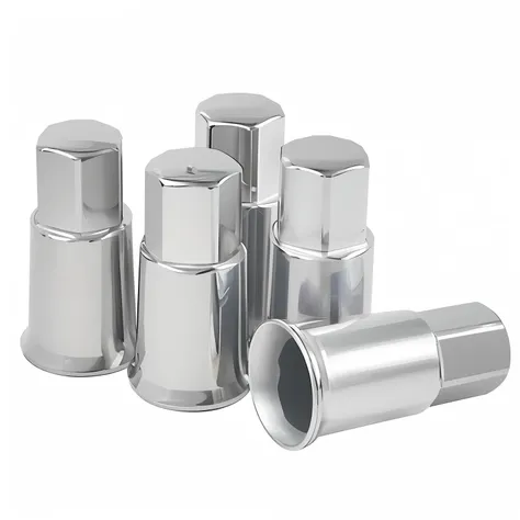 There are five silver metal containers，With black lid, maxar, 60mm, 65mm, aluminium, universal, 1997, 1 9 9 7, chrome plating, 2 0 0 5, 2005, 1 9 9 5, 1995, 50 millimeters, 5 0 mm, 50 mm, 1996, 3D立体