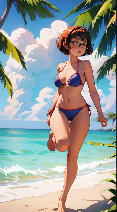 Velma, scooby doo wearing bikini