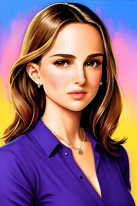 a young woman (natalie portman) style of Erin Hanson