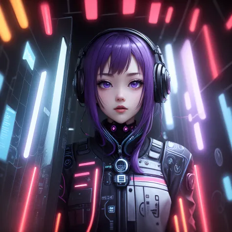 Background cyber punk, violet, red, blue, black, white