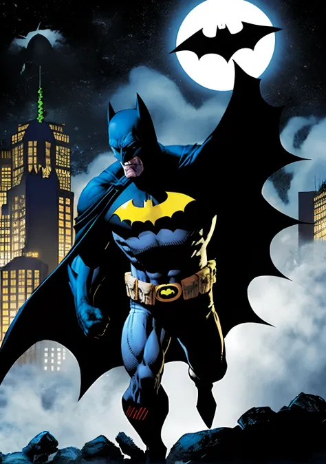 Halloween estilo DC Comics by Jim lee, Batman na festa do Halloween, batman sorrindo, batman brincando com um fantasma