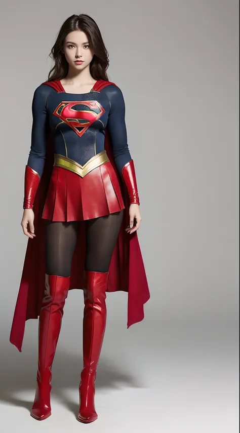 Beautiful girl fighting、japanes、Cute Beautiful Girl、(((Wear black tights on your beautiful legs.)))、(((beauty legs)))、(((Painful look)))、((((Make the most of the original image)))、(((Supergirl Costume)))、(((beautiful hairl)))、(((Injured)))、(((Feet must nec...