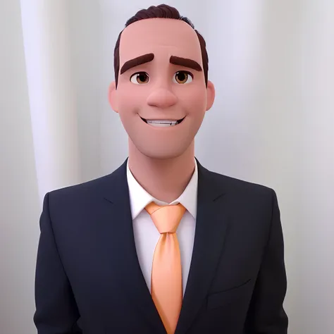 Um homem pardo estilo Disney Pixar, alta qualidade, melhor qualidade