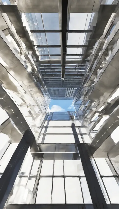 Orbital elevator looking up from the surface of the earth