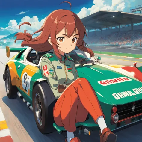 piloto de automobilismo brasileiro, estilo anime speed recer,alta qualidade, melhor qualidade