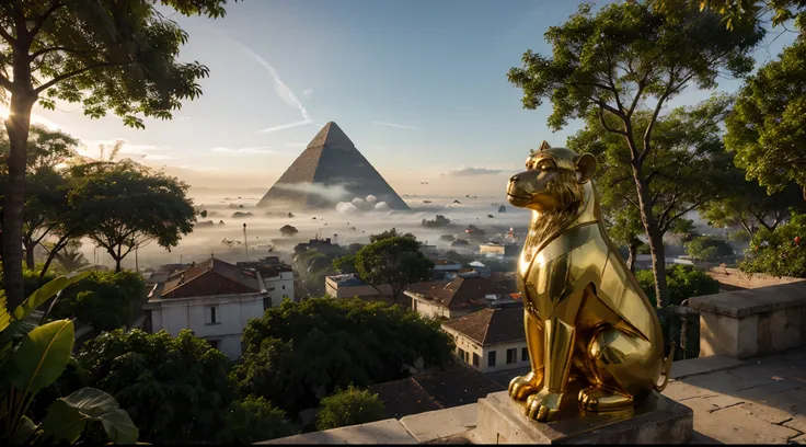 Close your eyes and let your imagination create an ultra-realistic image of the moment when the legendary city of Eldorado is finally discovered. Imagine yourself in a dense Amazon rainforest shrouded in fog, with giant trees and an atmosphere of mystery a...