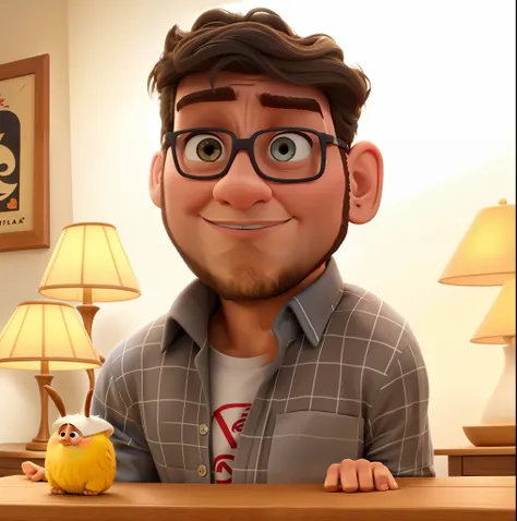 Um homem estilo Disney Pixar, alta qualidade, melhor qualidade