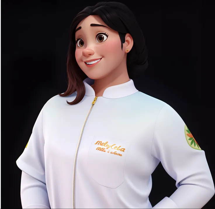 uma mulher segurando frutas, estilo disney pixar, alta qualidade, melhor qualidade