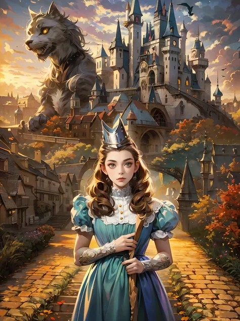 Absurdres masterpiece HDR high quality picture of a random scene from wizard of Oz portrait with a Tim Burton theme style in a beautiful masterpiece background , detailed character, handsome face