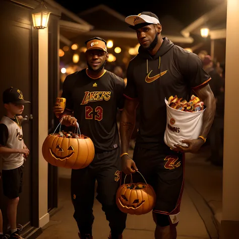 lebron james trick or treating