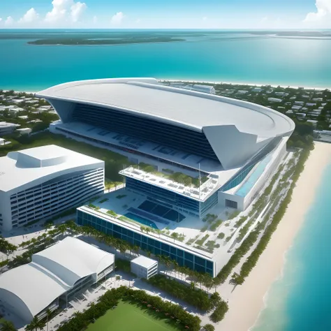 Miami dolphins stadium in the ocean