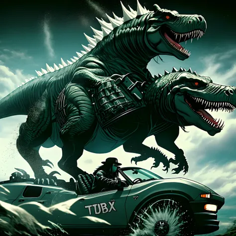 $uicideboy$ riding a t-rex