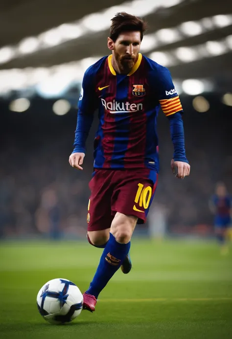 Male Messi Argentine autumn clothes play football