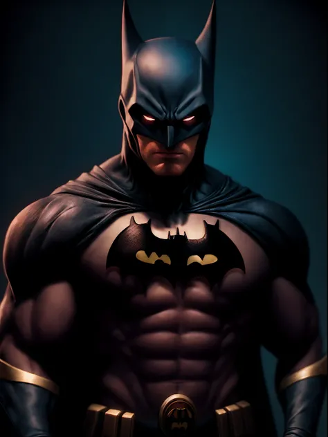 Masterpiece, best quality, 8k, high detail, hyper-detail, Batman, retro comic style, volumetric lighting