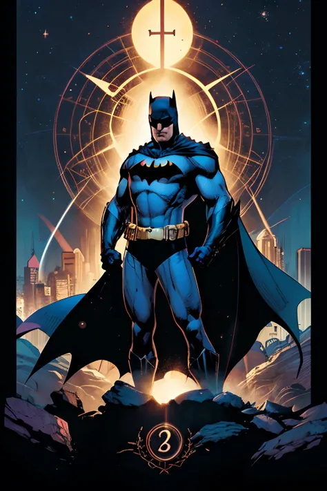 masterpiece, (absurdres, highres, ultra detailed), jim lee, batman, Symbolism, Visual art, Occult, Universal, Vision casting, Philosophical, Iconography, Numerology, Popularity, Artistic,