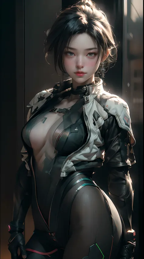 ((Best quality)), ((masterpiece)), (detailed:1.4), 3D, an image of a beautiful cyberpunk female,HDR (High Dynamic Range),Ray Tracing,NVIDIA RTX,Super-Resolution,Unreal 5,Subsurface scattering,PBR Texturing,Post-processing,Anisotropic Filtering,Depth-of-fie...