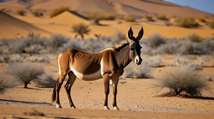 burro preso no deserto