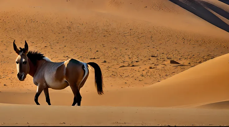 burro preso no deserto