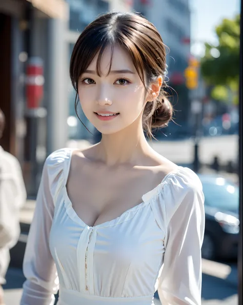 (masutepiece:1.3), (8K, Photorealistic, Raw photo, Best Quality: 1.4), Japanese, (1girl in), Beautiful face, (Realistic face), (Black hair), Beautiful hairstyle, Realistic eyes, Beautiful detailed eyes, (Realistic skin), Beautiful skin, Attractive, 超A high...