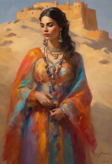 Loulan，Princess of the Western Regions，Castle in the desert，camelstoe，teens girl，adorned in majestic attire